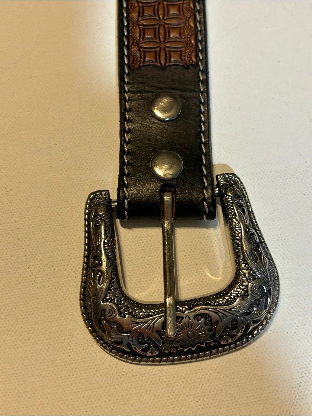 Shyanne Country Spirit Genuine Leather Sunflower Tooled Western Belt Size S